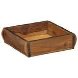 vidaXL Dienblad Bruin 30 x 15 x 9 cm Massief Gerecycleerd Hout