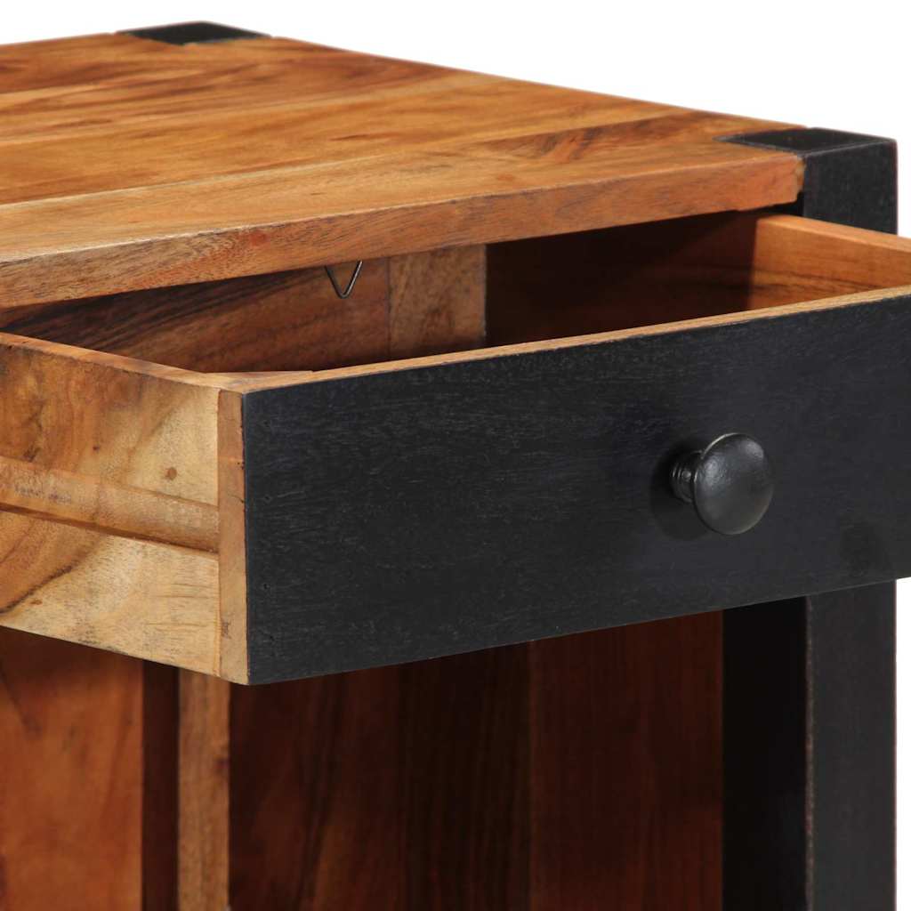 vidaXL Nachtkastje Bruin 40 x 35 x 50 cm Massief Acacia Hout