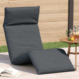 vidaXL Ligstoel inklapbaar 175x54x8,5 cm Oxford stof antracietkleurig