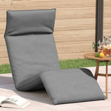 vidaXL Ligstoel inklapbaar 175x54x8,5 cm Oxford stof antracietkleurig