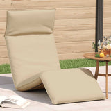 vidaXL Ligstoel inklapbaar 175x54x8,5 cm Oxford stof antracietkleurig