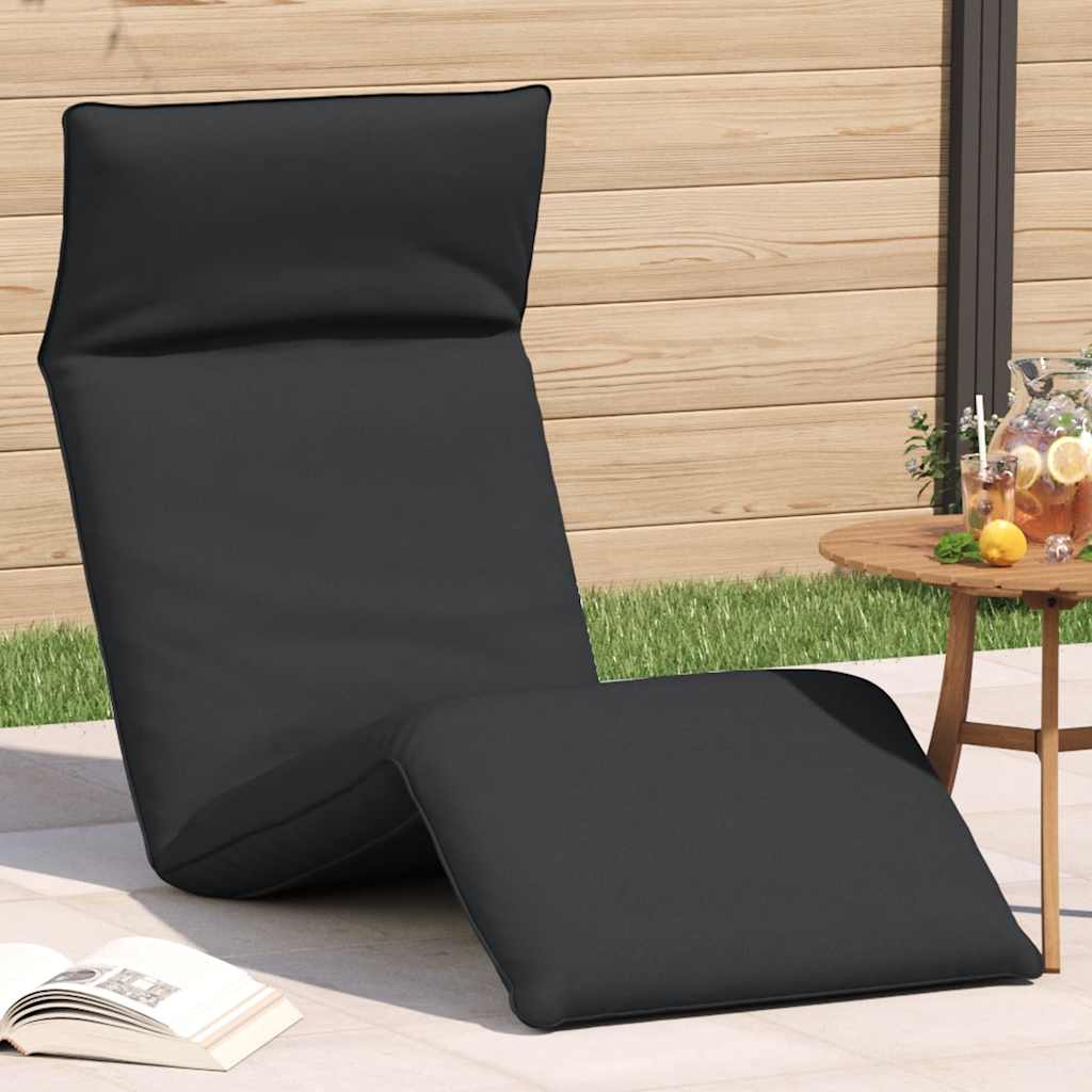 vidaXL Ligstoel inklapbaar 175x54x8,5 cm Oxford stof antracietkleurig