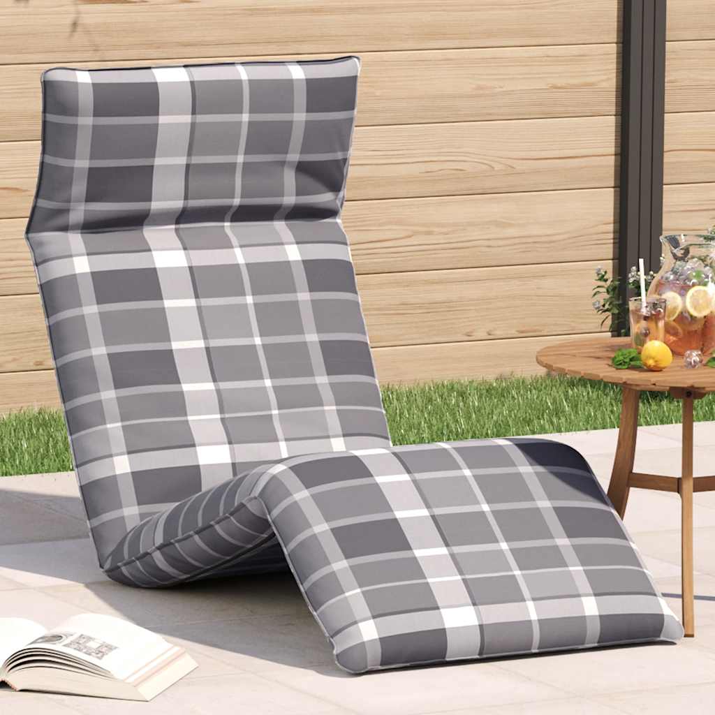 vidaXL Ligstoel inklapbaar 175x54x8,5 cm Oxford stof antracietkleurig