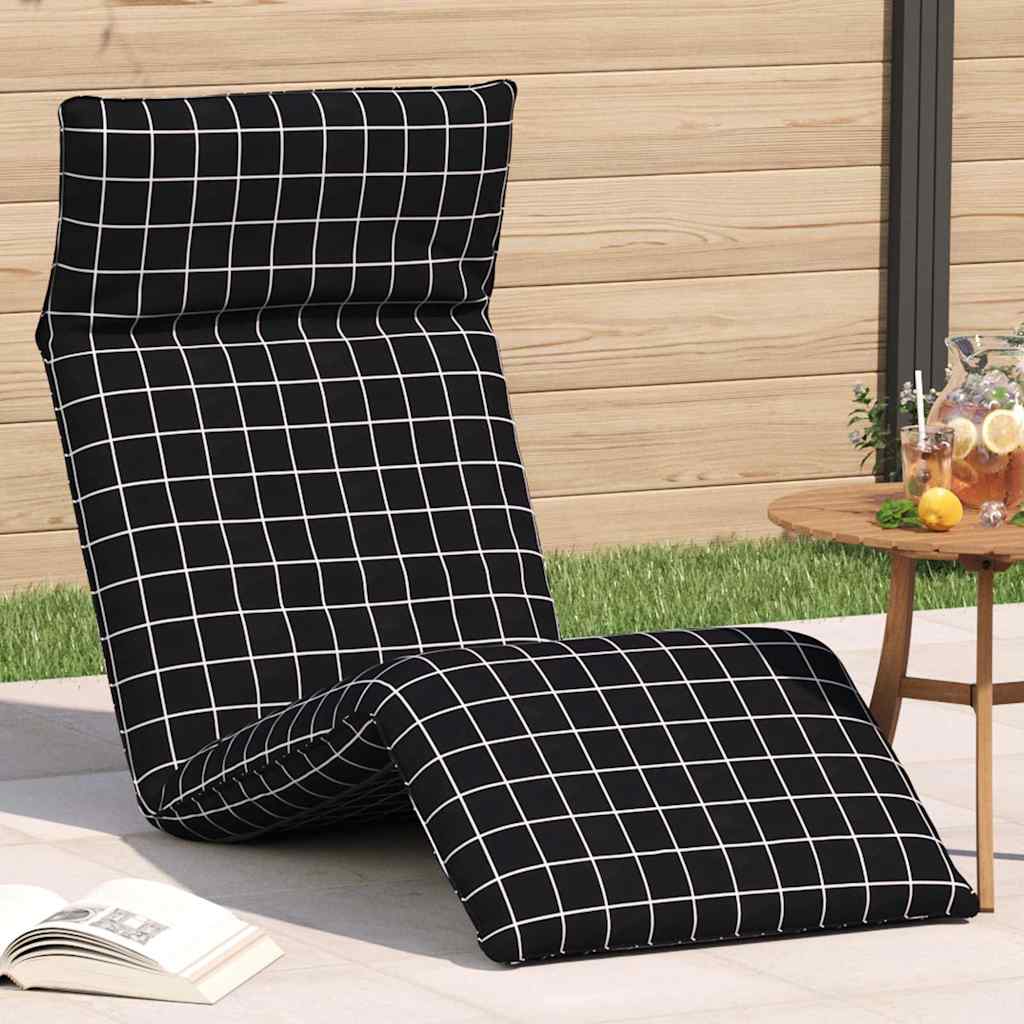 vidaXL Ligstoel inklapbaar 175x54x8,5 cm Oxford stof antracietkleurig
