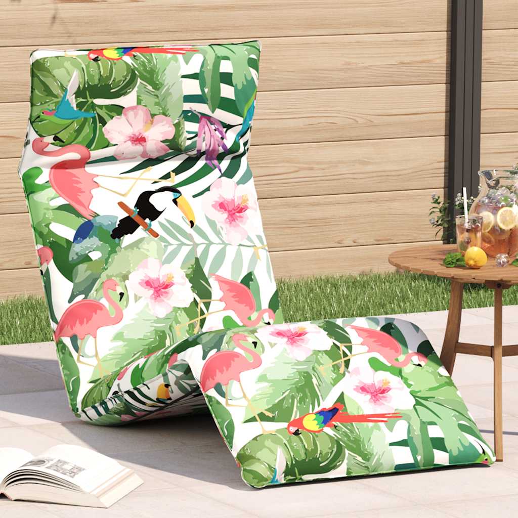 vidaXL Ligstoel inklapbaar 175x54x8,5 cm Oxford stof antracietkleurig