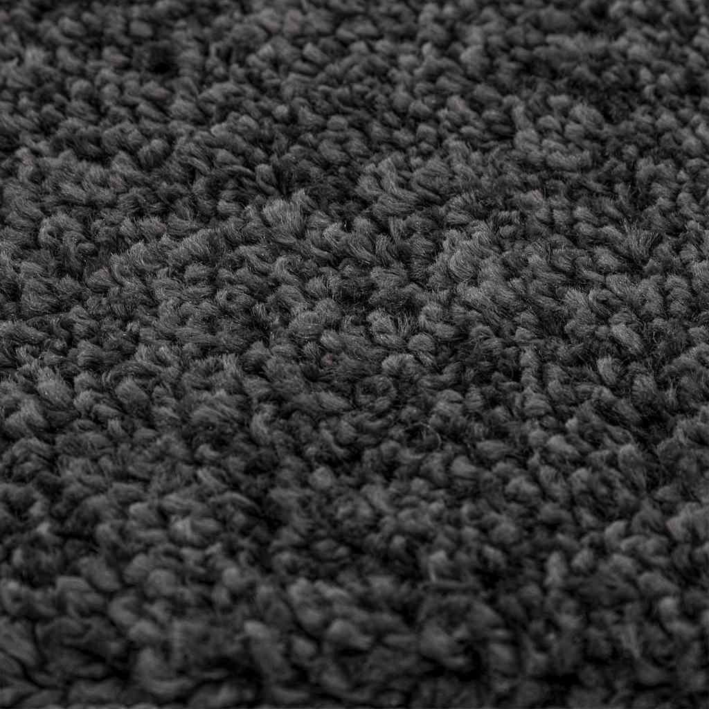 vidaXL Vloerkleed shaggy anti-slip 80x150 cm donkergrijs