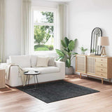 vidaXL Vloerkleed shaggy anti-slip 80x150 cm donkergrijs