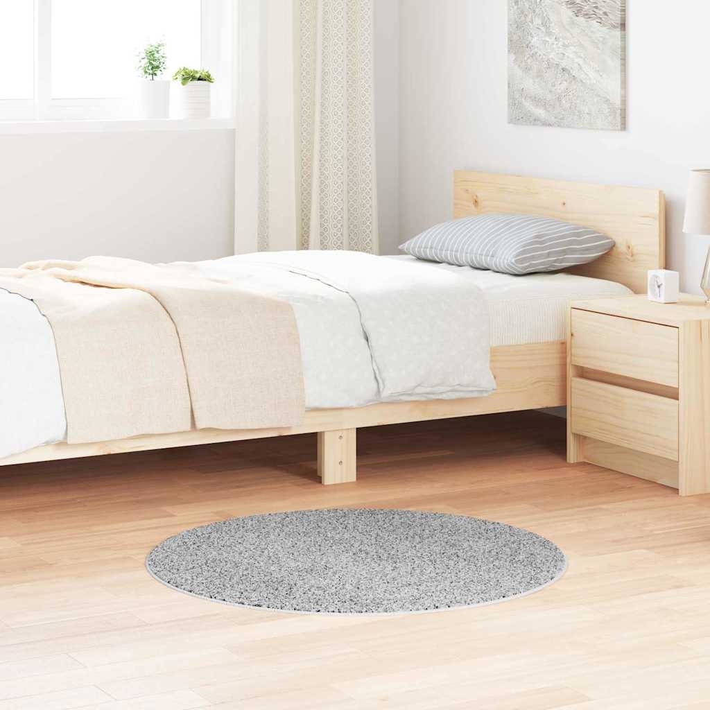 vidaXL Vloerkleed shaggy anti-slip 80x150 cm donkergrijs