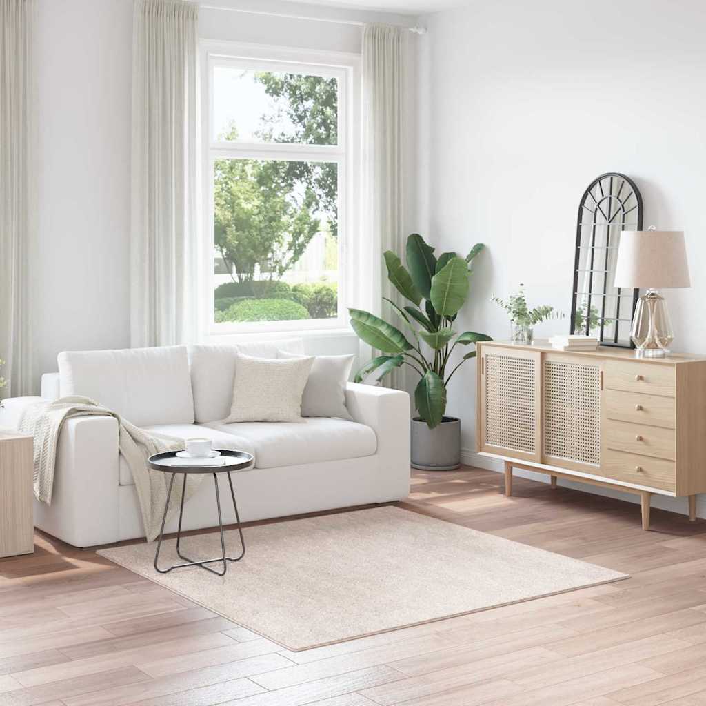 vidaXL Vloerkleed shaggy anti-slip 80x150 cm donkergrijs
