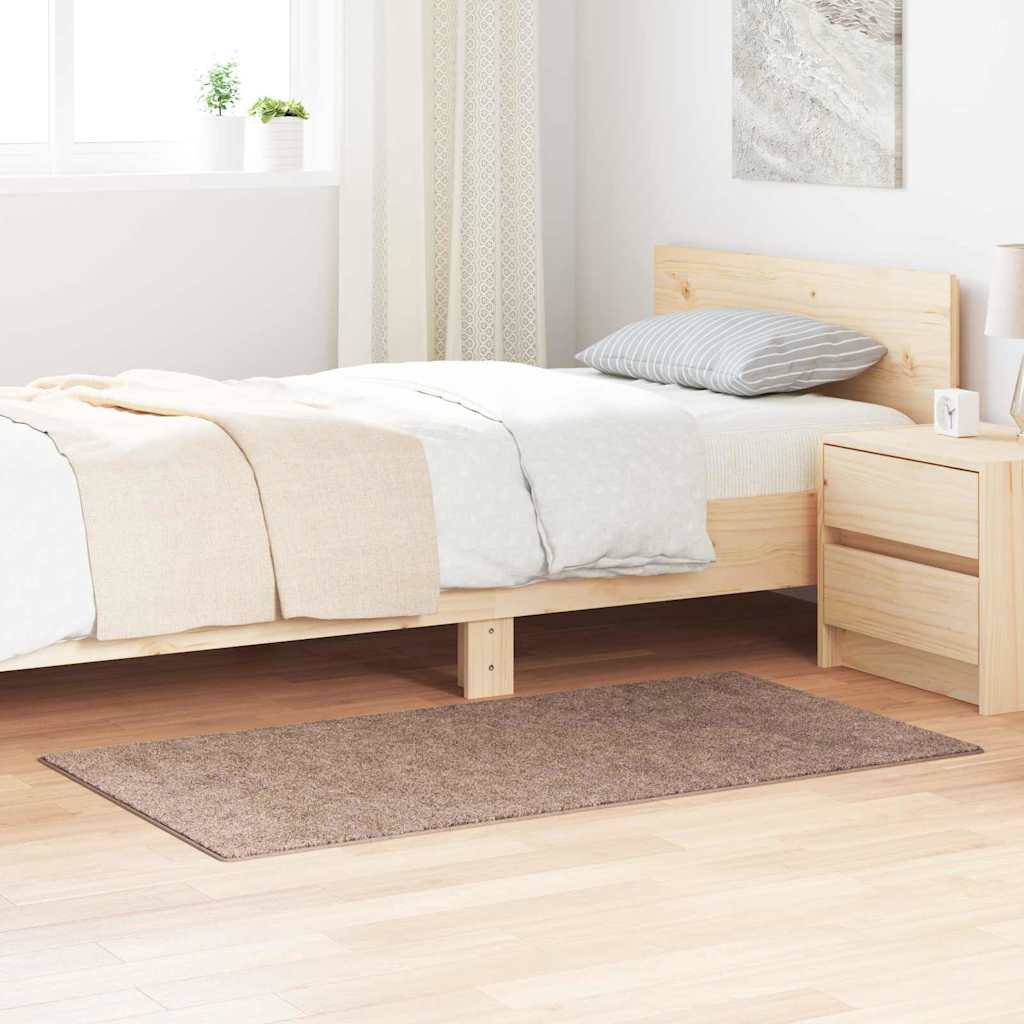 vidaXL Vloerkleed shaggy anti-slip 80x150 cm donkergrijs