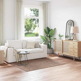 vidaXL Vloerkleed shaggy anti-slip 80x150 cm donkergrijs