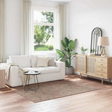 vidaXL Vloerkleed shaggy anti-slip 80x150 cm donkergrijs