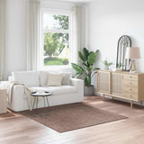 vidaXL Vloerkleed shaggy anti-slip 80x150 cm donkergrijs