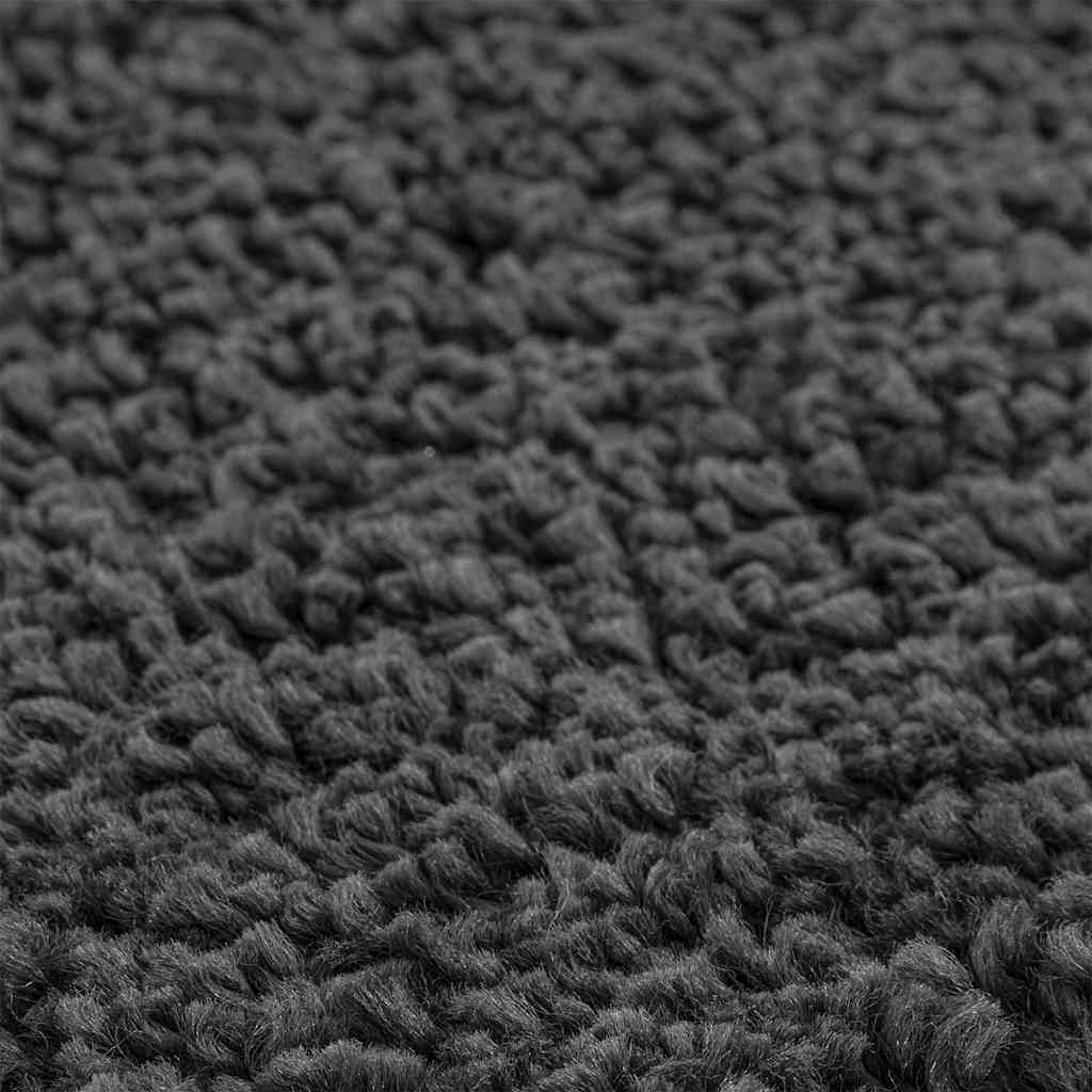 vidaXL Antislip Badmat met Toilet Uitsnede Donkergrijs 50 x 50 cm PP