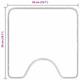 vidaXL Antislip Badmat met Toilet Uitsnede Donkergrijs 50 x 50 cm PP