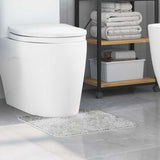 vidaXL Antislip Badmat met Toilet Uitsnede Donkergrijs 50 x 50 cm PP