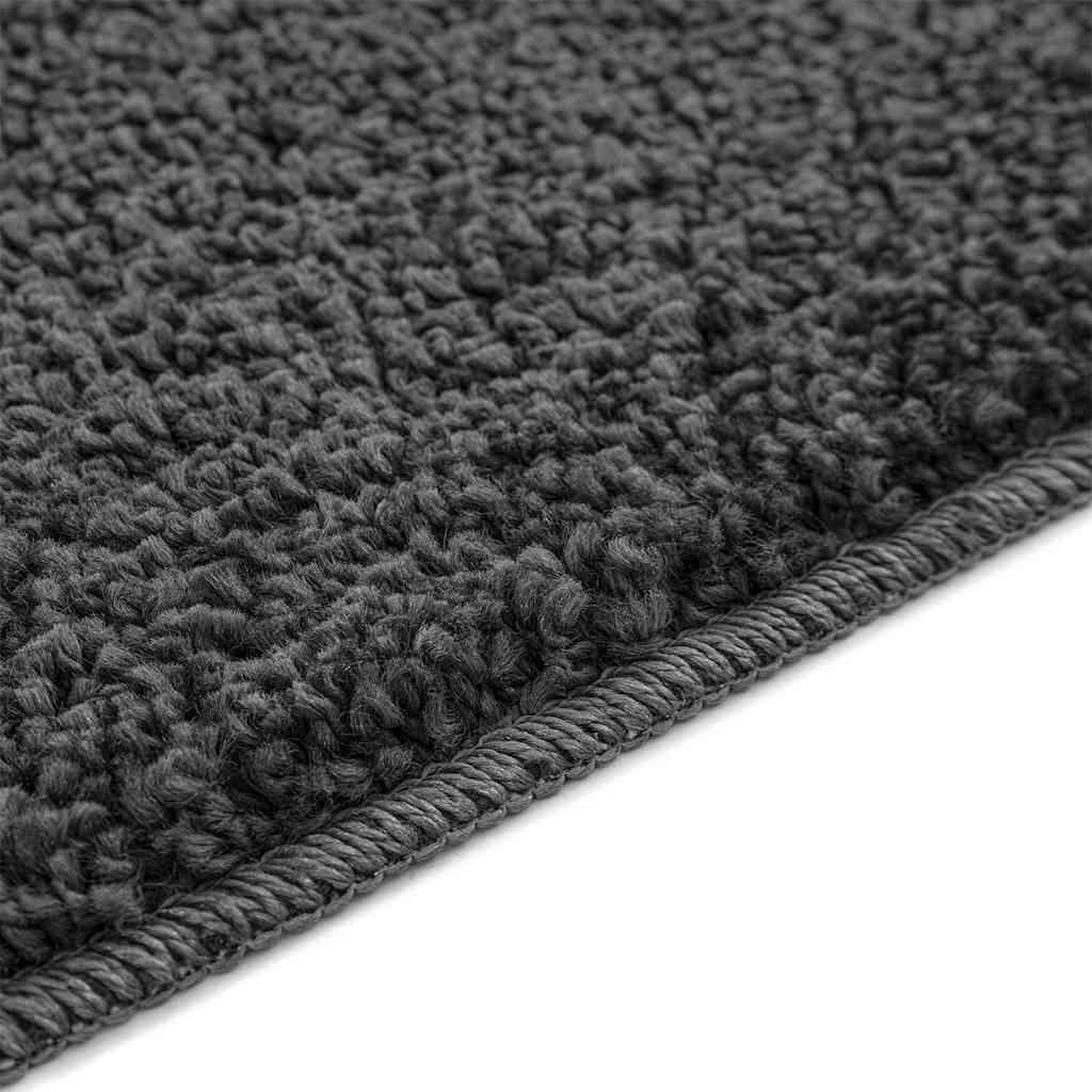 vidaXL Antislip Badmat Donkergrijs 50 x 80 cm PP
