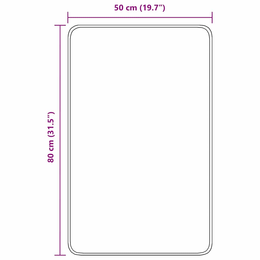vidaXL Antislip Badmat Donkergrijs 50 x 80 cm PP