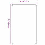 vidaXL Antislip Badmat Donkergrijs 50 x 80 cm PP