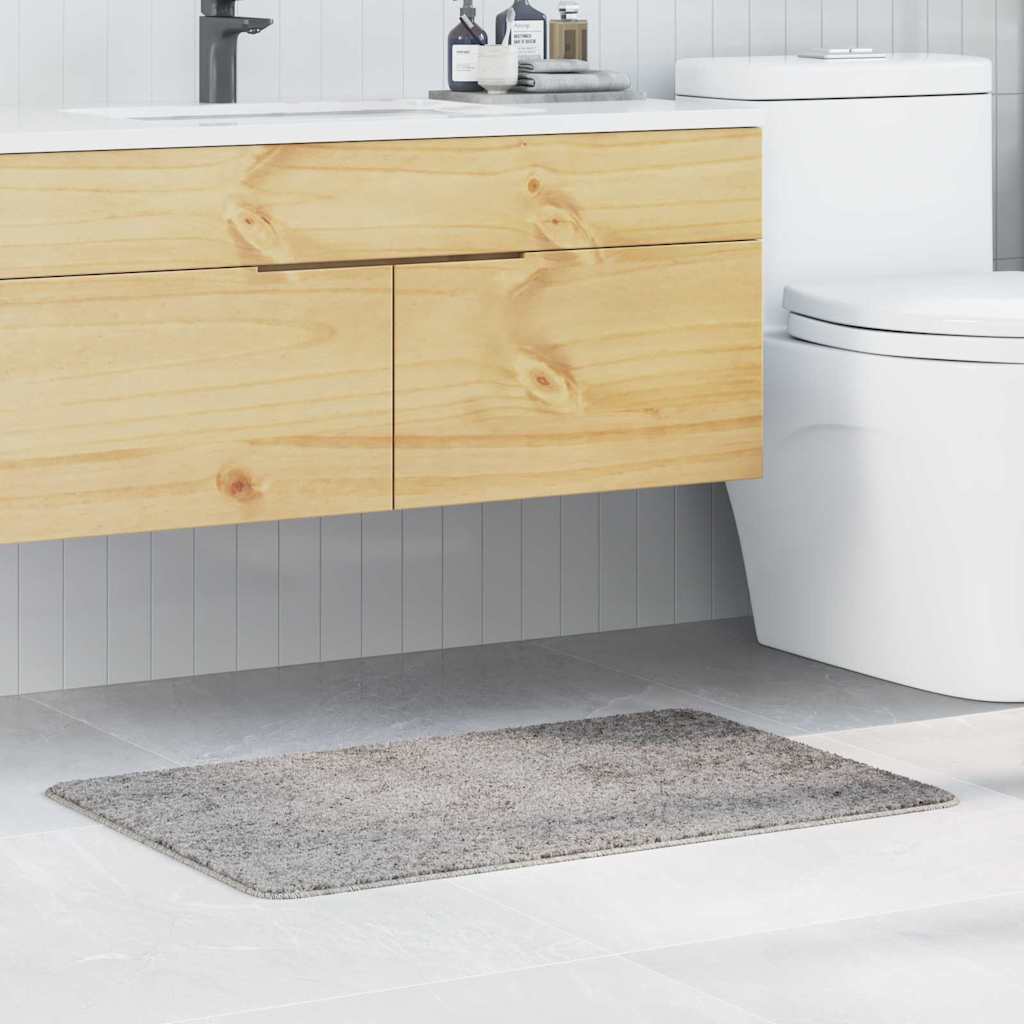 vidaXL Antislip Badmat Donkergrijs 50 x 80 cm PP