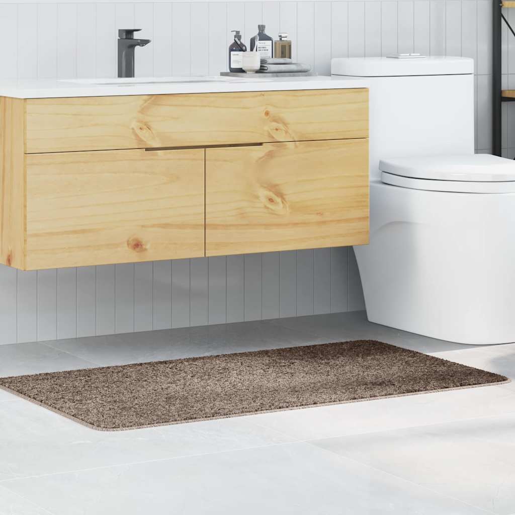 vidaXL Antislip Badmat Donkergrijs 50 x 80 cm PP