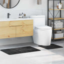 vidaXL Anti-slip Bath Mat Set 2 pcs Dark Grey 50 x 50 cm PP