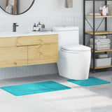 vidaXL Anti-slip Bath Mat Set 2 pcs Dark Grey 50 x 50 cm PP