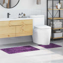 vidaXL Anti-slip Bath Mat Set 2 pcs Dark Grey 50 x 50 cm PP