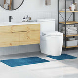vidaXL Anti-slip Bath Mat Set 2 pcs Dark Grey 50 x 50 cm PP