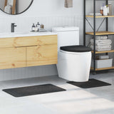 vidaXL Non-Slip Bath Mat Set 3 pcs Dark Grey PP