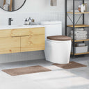 vidaXL Non-Slip Bath Mat Set 3 pcs Dark Grey PP