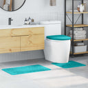 vidaXL Non-Slip Bath Mat Set 3 pcs Dark Grey PP