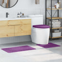 vidaXL Non-Slip Bath Mat Set 3 pcs Dark Grey PP
