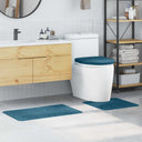 vidaXL Non-Slip Bath Mat Set 3 pcs Dark Grey PP