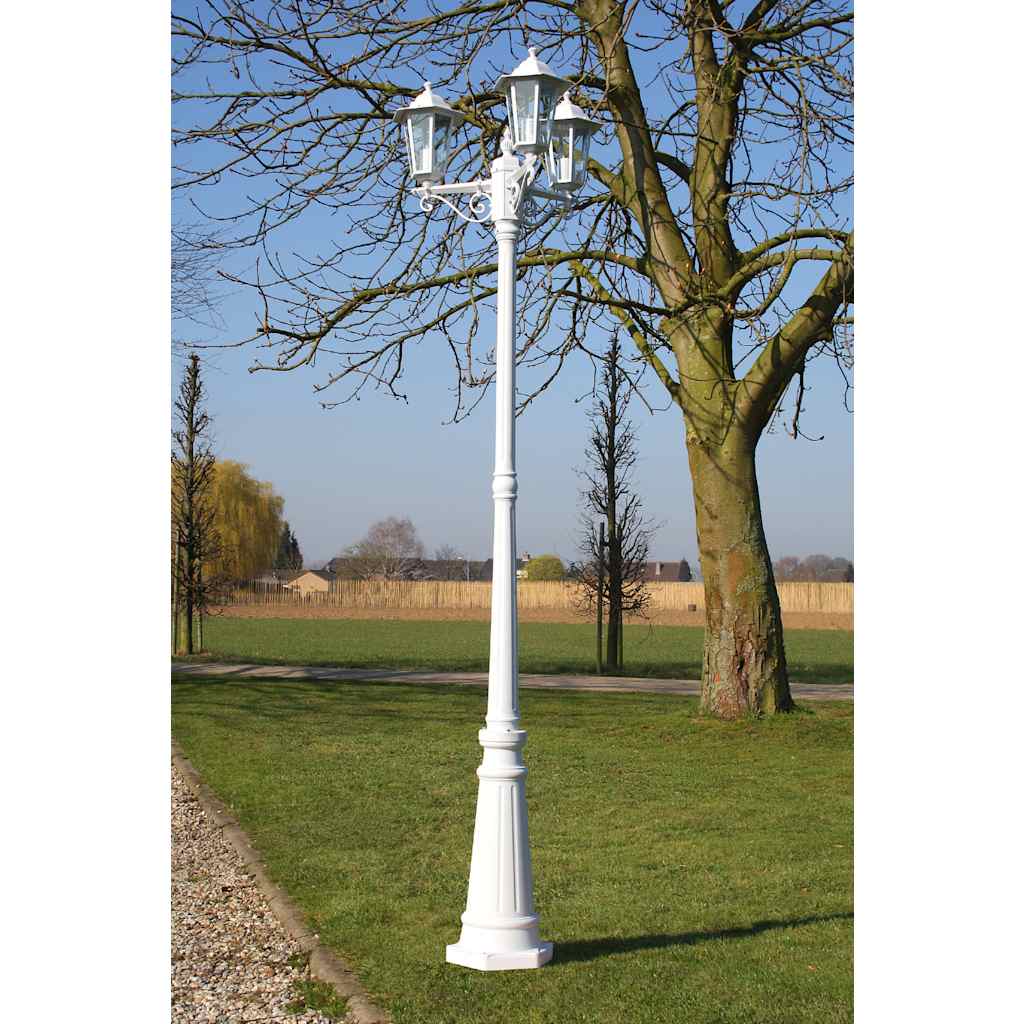 Garden lantern Kingston 3-arm 215 cm white