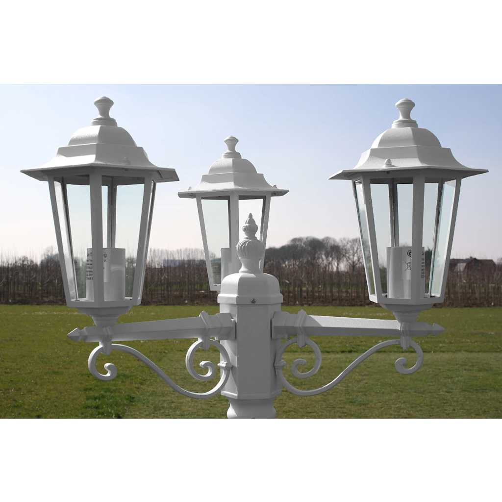 Garden lantern Kingston 3-arm 215 cm white