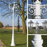 Garden lantern Kingston 3-arm 215 cm white