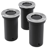 vidaXL Outdoor Ground Light Round 10.5x10.5 cm Die-cast Aluminium Black