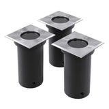vidaXL Outdoor Ground Light Round 10.5x10.5 cm Die-cast Aluminium Black