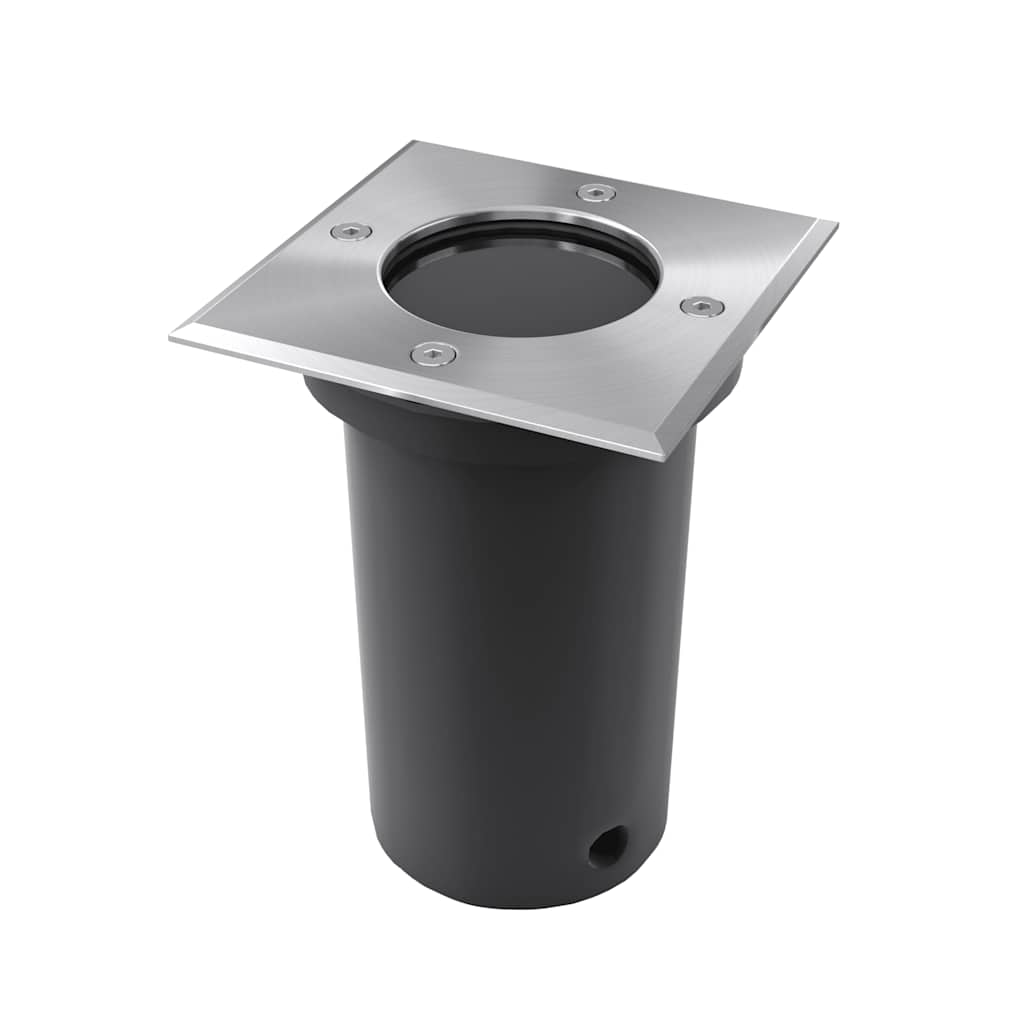 vidaXL Outdoor Ground Light Round 10.5x10.5 cm Die-cast Aluminium Black