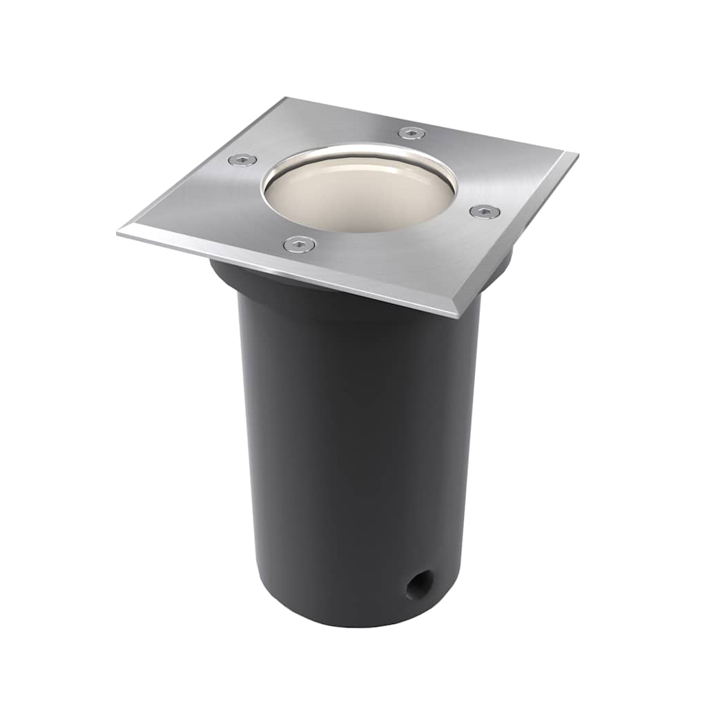 vidaXL Outdoor Ground Light Round 10.5x10.5 cm Die-cast Aluminium Black