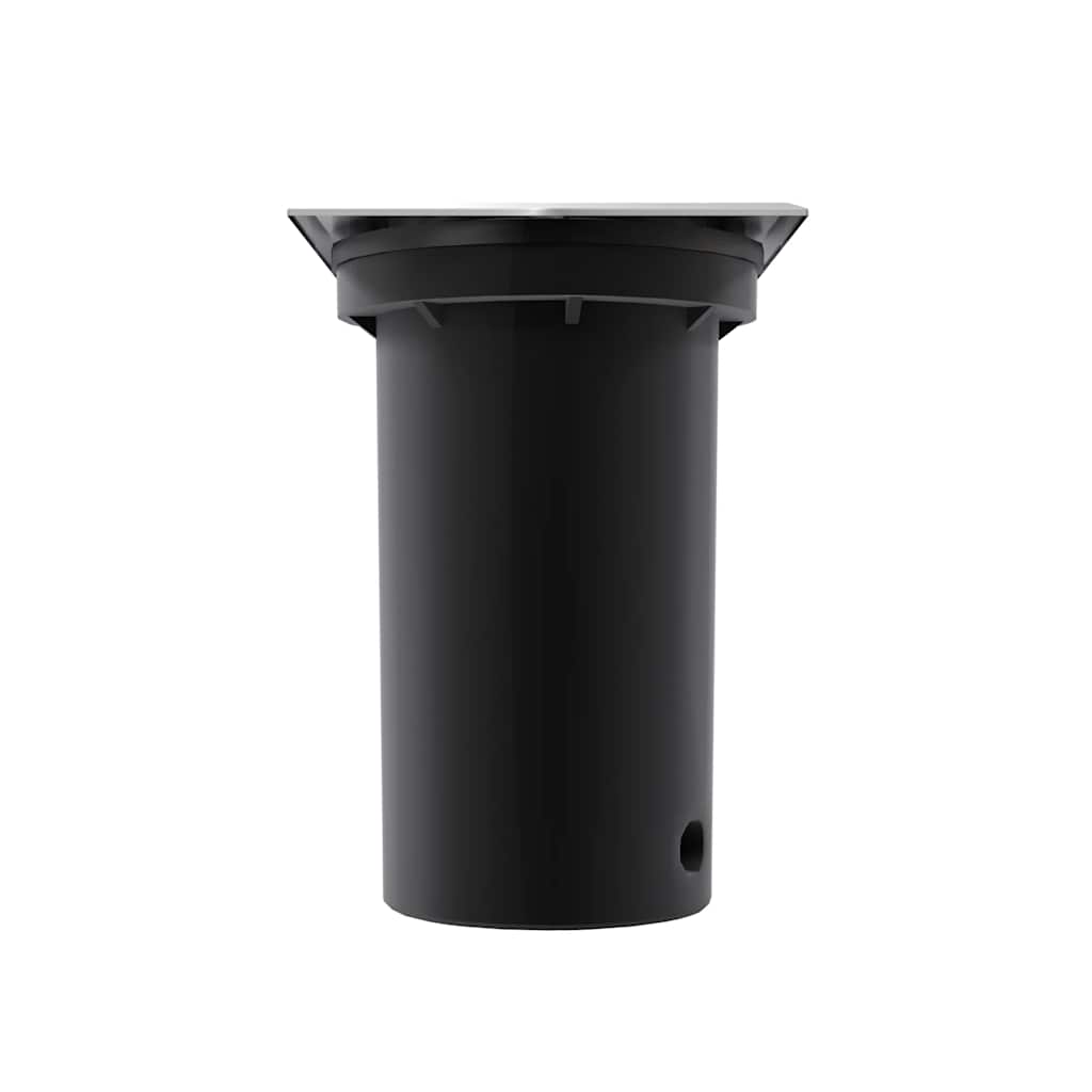 vidaXL Outdoor Ground Light Round 10.5x10.5 cm Die-cast Aluminium Black