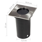 vidaXL Outdoor Ground Light Round 10.5x10.5 cm Die-cast Aluminium Black