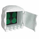 vidaXL Garden Power Socket 4-Way Waterproof Resin White