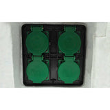 vidaXL Garden Power Socket 4-Way Waterproof Resin White