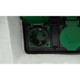 vidaXL Garden Power Socket 4-Way Waterproof Resin White