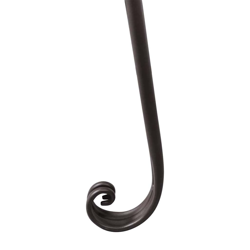 vidaXL Chaise longue 128 cm staal antiekbruin