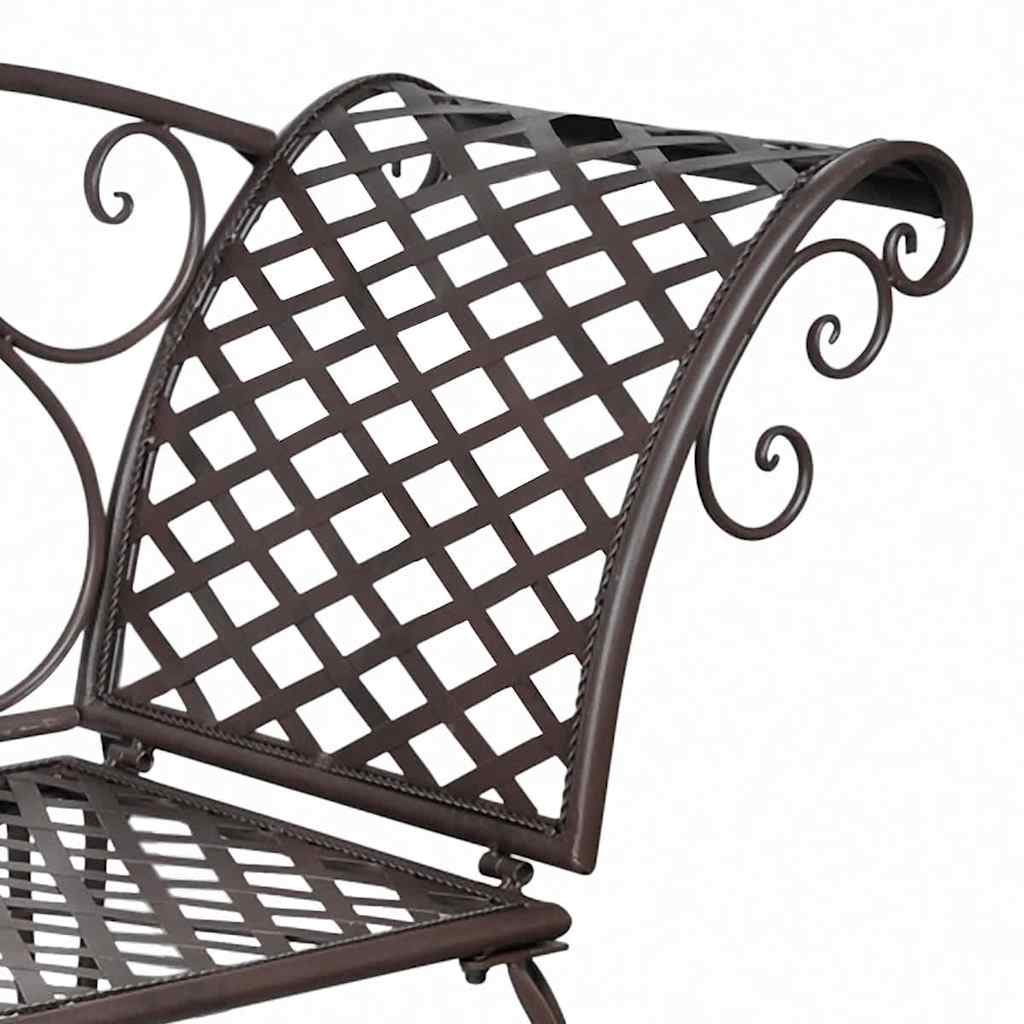 vidaXL Chaise longue 128 cm staal antiekbruin