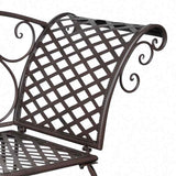vidaXL Chaise longue 128 cm staal antiekbruin