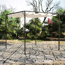 vidaXL Tuinprieel met uittrekbaar dak 180 g/m² 3x3 m taupe
